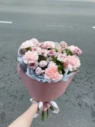 Сборный букет «Летний розовый закат»