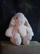 Милый длинноухий зайка с шикарным бантом  